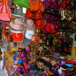 One of the many stalls in the market by the train station