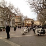The Main Square in the old Town of Avignon 