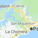Map of the Panama Canal