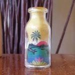 Patterned sand in a bottle