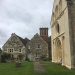 Church with vicarage, very pretty