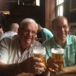 Andy and Geoff enjoying their pint