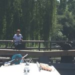 Me working the locks on the Thames.