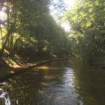 Just enough for a boat to pass