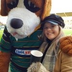 Ashleigh with Benney the mascot