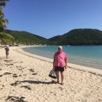 Runaway beach before boy had raked it