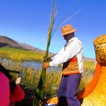Demonstrated how to cut the reeds, and also  gave us some to taste
