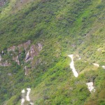 Hair-pin bends on route to the Inca trail