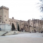 The Front of the Pops Palace in Avignon 