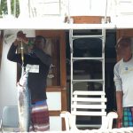 They caught three big fish, skinned, filleted and sold to local hotelier