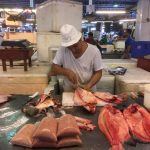 Filleting the fish, amazing to watch